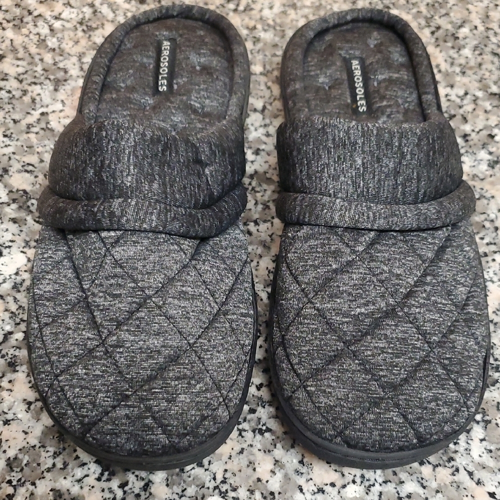 AEROSOLES Charcoal Quilted Slip-Ons